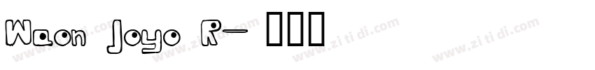 Waon Joyo R字体转换